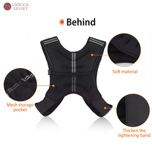 FSPG ajustable 5 8 10kg entrenamiento chaleco ponderado para hombres mujeres Fitness equipo de entrenamiento correr bolsillo características - Product Image 2