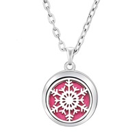 Collier diffuseur d'huiles essentielles en acier inoxydable de 15 mm, motif Arbre de Vie, pour femme, pendentif parfum, vente en gros pour couples