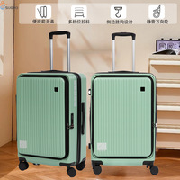 Ensemble de 3 valises rigides à roulettes avec fermeture éclair et serrure, en polycarbonate, design moderne, taille cabine, roues silencieuses