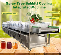 Pasteurisateur tunnel automatique pour pots en verre de 3000*800 ml, pour sauce tomate, confiture et cornichons