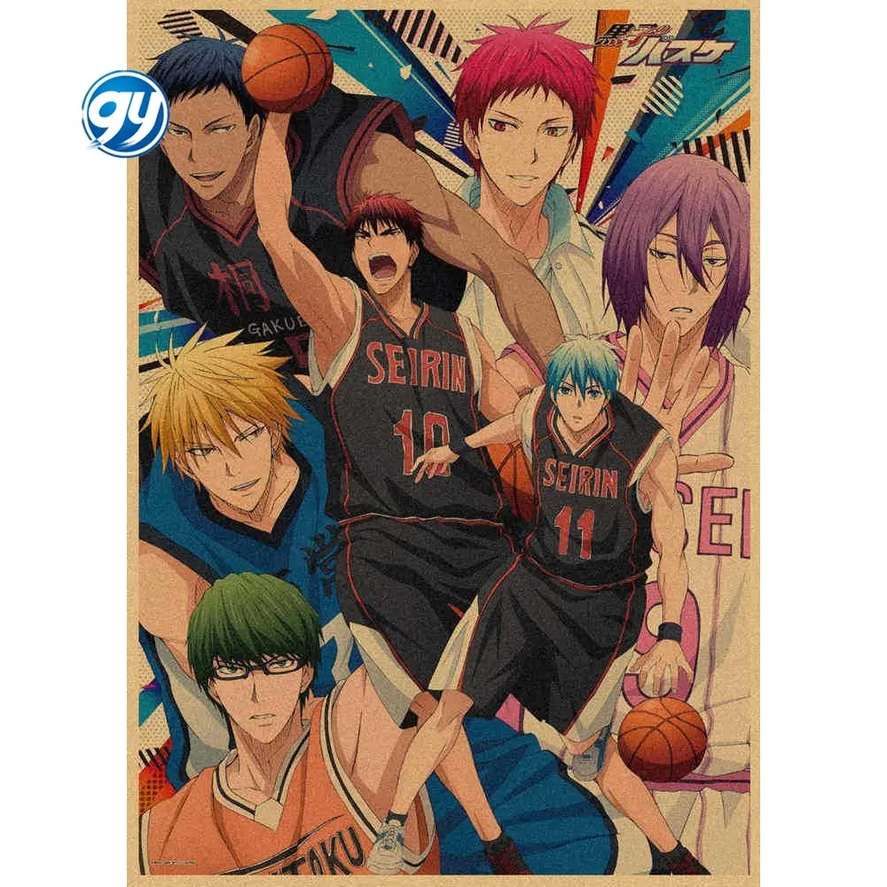 Hokuo's Basketball Kraft Paper Anime Poster Retro Decorative Wall Painting Mural 407