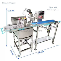 Machine industrielle d'enrobage au chocolat avec tunnel de refroidissement pour biscuits, gâteaux et gaufrettes