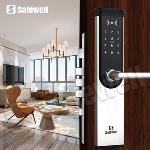 Serrure de porte d'hôtel de carte Rfid numérique de haute sécurité de couleur noire et argentée de Safewell à vendre - Product Image 5
