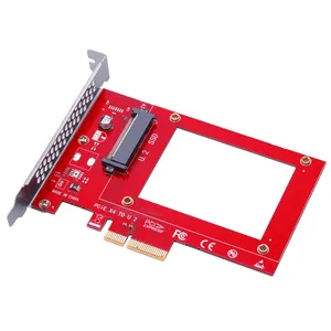 U.2 için PCIE X4 adaptör yükseltici PCI Express Gen3.0 4X 8X 16X yuvası evrensel kurulu 4000 MB/S PCI-E U.2 SSD sabit disk kart dönüştürmek