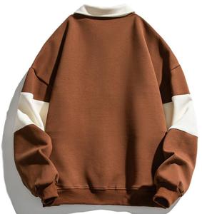 <span class=keywords><strong>Felpa</strong></span> Universitaria da Uomo con <span class=keywords><strong>Collo</strong></span> <span class=keywords><strong>a</strong></span> <span class=keywords><strong>Polo</strong></span> in Misto Cotone Invernale Personalizzabile con Logo OEM - Product Image 6