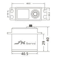 Servomoteur numérique sans noyau haute tension JX Servo CLS6027HV 27KG de couple pour pièces d'avion RC, moteur de remplacement en métal et plastique pour jouets