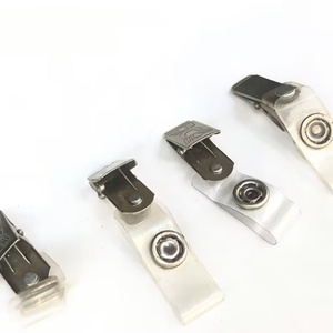 Clip de suspension pour badge en crocodile, modèle 2026, le plus vendu, avec sangle renforcée pour porte-badge d'identification, clip de badge de bureau en PVC et métal - Product Image 2