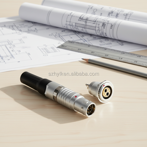 Compatível com Série B 3B FGG/EGG Plugues de Aviação, Conectores Híbridos Pneumático-elétricos, 2 ar 6-core Sockets M18 Soquete - Product Image 5