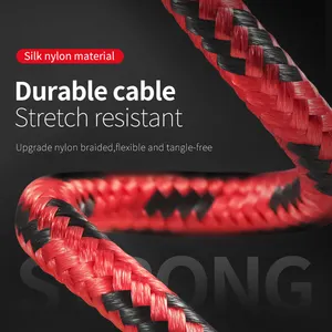 Original de alta calidad usb de carga rápida cable de datos para apple iphone flexible rayo cargador cable de nylon trenzado