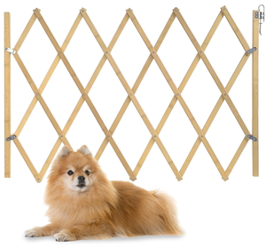 Barrière pour animaux de compagnie en maille temporaire multifonctionnelle et écologique pour l'intérieur et l'extérieur, clôtures pliables en bois pour chiens avec forme personnalisée - Product Image 2