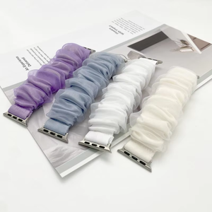 <span class=keywords><strong>Tissu</strong></span> organza double couche de luxe pour <span class=keywords><strong>bracelet</strong></span> Apple Watch, nouvelle sortie, compatible avec Apple Watch Series 8-1 - Product Image 3