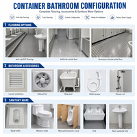 Kontainer Toilet Portabel Ramah Lingkungan Modern Kelas Atas Grosir, Panel Sandwich Baja Terisolasi, Ukuran Kustom untuk Acara Luar Ruangan