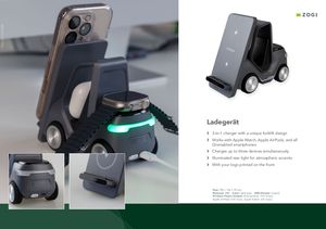 Cargador rápido portátil de escritorio <span class=keywords><strong>3</strong></span> en uno, soporte magnético de 15W, reloj, auricular, soporte para teléfono de coche, cargador inalámbrico <span class=keywords><strong>3</strong></span> en 1 - Product Image 2