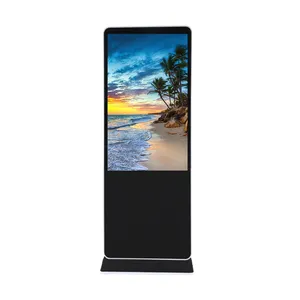 Assoalho em pé 43 49 55 polegadas android vídeo lcd publicidade jogador quiosque vertical totem digital touch signage display
