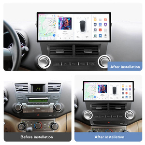 Duduauto 2K HD màn hình Android đài phát thanh xe đa phương tiện Máy nghe nhạc Carplay tự động GPS cho TOYOTA HIGHLANDER 2009 - 2014 - Product Image 3