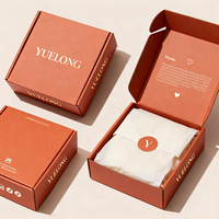 Boîte en carton personnalisée pour vêtements, cadeaux, chaussettes, boîte d'expédition recyclable vide, emballage cadeau artisanal en papier