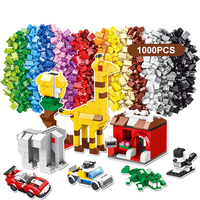 WOMA jouets en gros OEM ODM assembler des blocs de construction briques Kit éducatif bricolage cadeaux ensemble Jouet couleurs classiques 1000 pièces en plastique 40