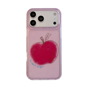 Custodia per iPhone 17 Pro Max 16 15 14 Pro a doppio strato stampata IMD con motivo graffiti e pittura a olio, design mela rossa - Product Image 6