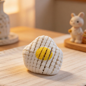 Vashine Jouets en cristal souple imprimés en 3D, figurines amusantes en forme d'œufs frits, œufs à la coque, jouets anti-stress - Product Image 4