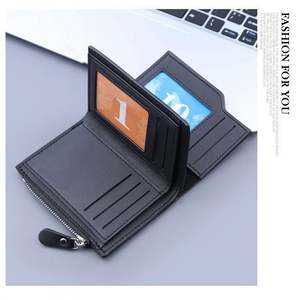 Cartera corta elegante para hombre, tarjetero informal de cuero PU, múltiples ranuras para tarjetas, bolsillo para monedas, regalo perfecto para hombre, 1 ud. - Product Image 2