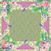 Tapis de Mahjong Floral Bohème Abstrait, Art Vintage Dessiné à la Main, Centre Vierge Multi-Couches, Tapis de Jeu Antidérapant