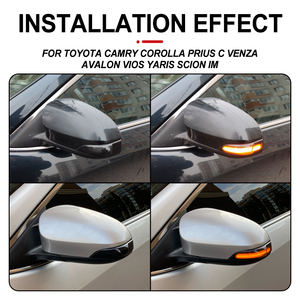 Đèn xi nhan gương chiếu hậu LED trắng hổ phách tuần tự cho Toyota Vitz, Corolla, Camry, Vios, Yaris, Prius, Altis - Product Image 4