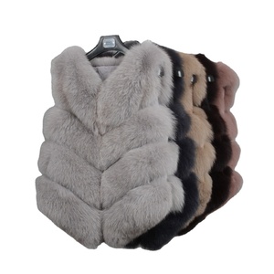 <strong>Women's</strong> 4 Rows Fur Vest Real Soft Thick Fox Fur Waistcoat Lady Winter Genuine Fashion <strong>Gilet</strong> Wholesale / Retail S1677 - Product Image 1