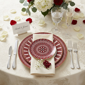 Assiettes <span class=keywords><strong>de</strong></span> <span class=keywords><strong>table</strong></span> en céramique bordeaux pour mariage royal, bord <span class=keywords><strong>doré</strong></span>, en <span class=keywords><strong>porcelaine</strong></span>, exquises, vintage, pour fête nuptiale, cadeaux - Product Image 1