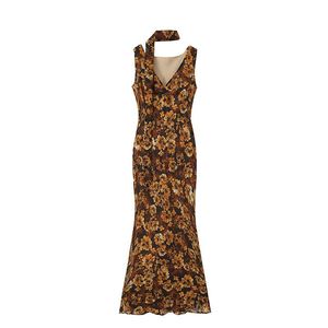 Robe fourreau à imprimé floral Happy Plus, col en V, grande taille, nouvelle collection automne 2025 pour femmes, N8803 - Product Image 3