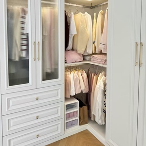 Armario Empotrado para Dormitorio Estilo Francés BALOM, Blanco Mate, Cierre Suave, Diseño Modular Personalizado, Venta al Por Mayor de Fábrica OEM - Product Image 4