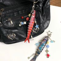 Porte-clés Poisson Bionique Marin Articulé en Résine, Leurre Réaliste, Chaîne de Téléphone, Breloque de Sac, Cadeau Fête des Pères pour Passionné de Pêche