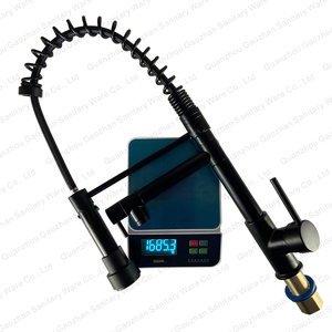 Tất cả các đồng mùa xuân duy nhất xử lý lỗ duy nhất Xoay vòi nước bồn rửa nhà bếp chải mạ Vòi Nước Nhà Bếp kéo ra - Product Image 4