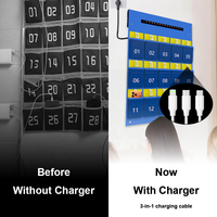 Organisateur de charge mural universel multi-appareils 15 ports avec protection contre les surtensions pour bureau et salle de conférence