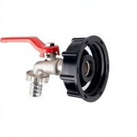 Robinet d'extérieur pour jardin, très vendu, 3/4 x 1, avec poignée extensible, en alliage de zinc nickelé, raccord femelle, robinets complets pour IBC