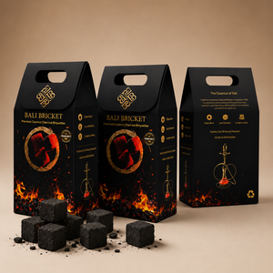 Briquetas de Carbón de Coco Natural Premium Hechas a Máquina para Hookah/Shisha, Combustible de Combustión Limpia, Hecho en Bali - Product Image 1