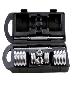 GYMKO <strong>Dumbells</strong> <strong>20kg</strong> Cast Iron Adjustable Dumbbell <strong>Set</strong> Weight Gym Adjustable Dumbbell <strong>Set</strong> with Plastic case - Product Image 2