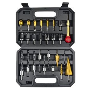 <b>Drill</b> <b>Bit</b> Set 26Pc Chamfering Plug Forstner Woodworking <b>Bits</b> For Home Improvement - Product Image 1