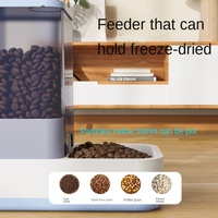 Mangeoire automatique 2-en-1 de grande capacité pour animaux de compagnie, distributeur d'eau à séparation sèche et humide pour chats et chiens