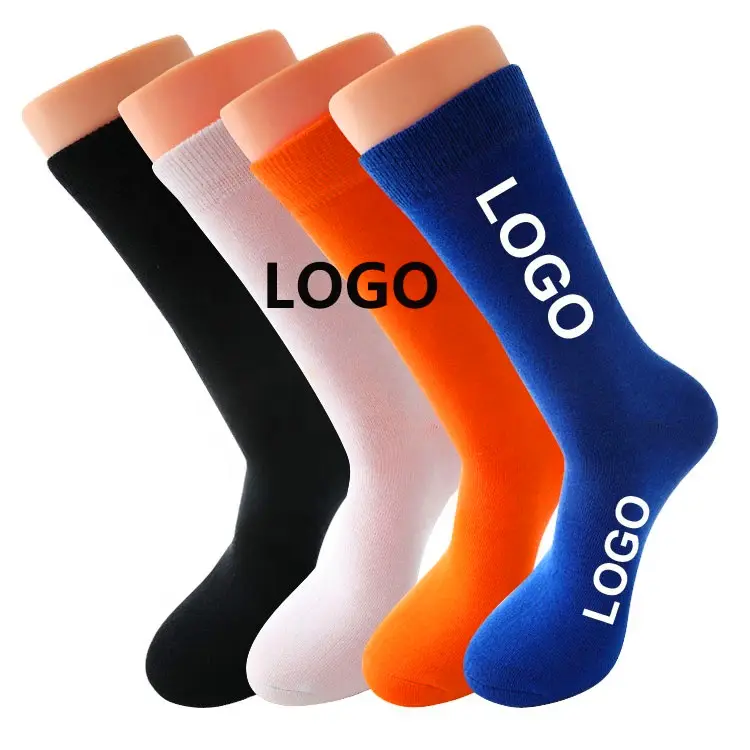 JL01-Custom Mens Dress Cotton Crew Socks Happy Socks and Factory OEM Colorful Knit Custom Logo Women and Men Socks