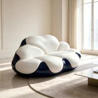 Canapé nuage en fibre de verre de forme unique, canapé inclinable minimaliste incurvé de designer, personnalisable pour hôtel, villa, salon, zone de réception
