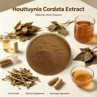 Extrait de Houttuynia Cordata en poudre 10:1 20:1, extrait végétal naturel à base de plantes, fourni par l'usine