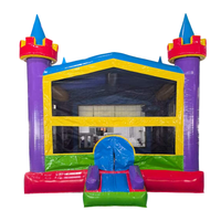 Structure gonflable de jeux d'extérieur en PVC, colorée, pour usage commercial, château gonflable, trampoline gonflable