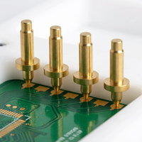 Conector Hembra Pogo Pin de Latón Chapado en Oro de Alta Frecuencia con Resorte de Contacto para PCB, Corriente Nominal de 5A