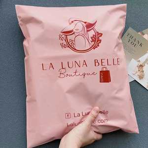 ซองไปรษณีย์โพลีเมลเลอร์ย่อยสลายได้ 100% พิมพ์โลโก้ได้ตามต้องการ สีชมพู - Product Image 4