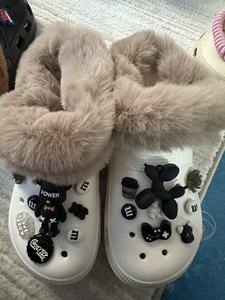 Summer Breathable Winter Warm Removable Fur Lined Clogs Customizable Hole Shoes With Decorative Charms For Indoor Outdoor - Product Image 5