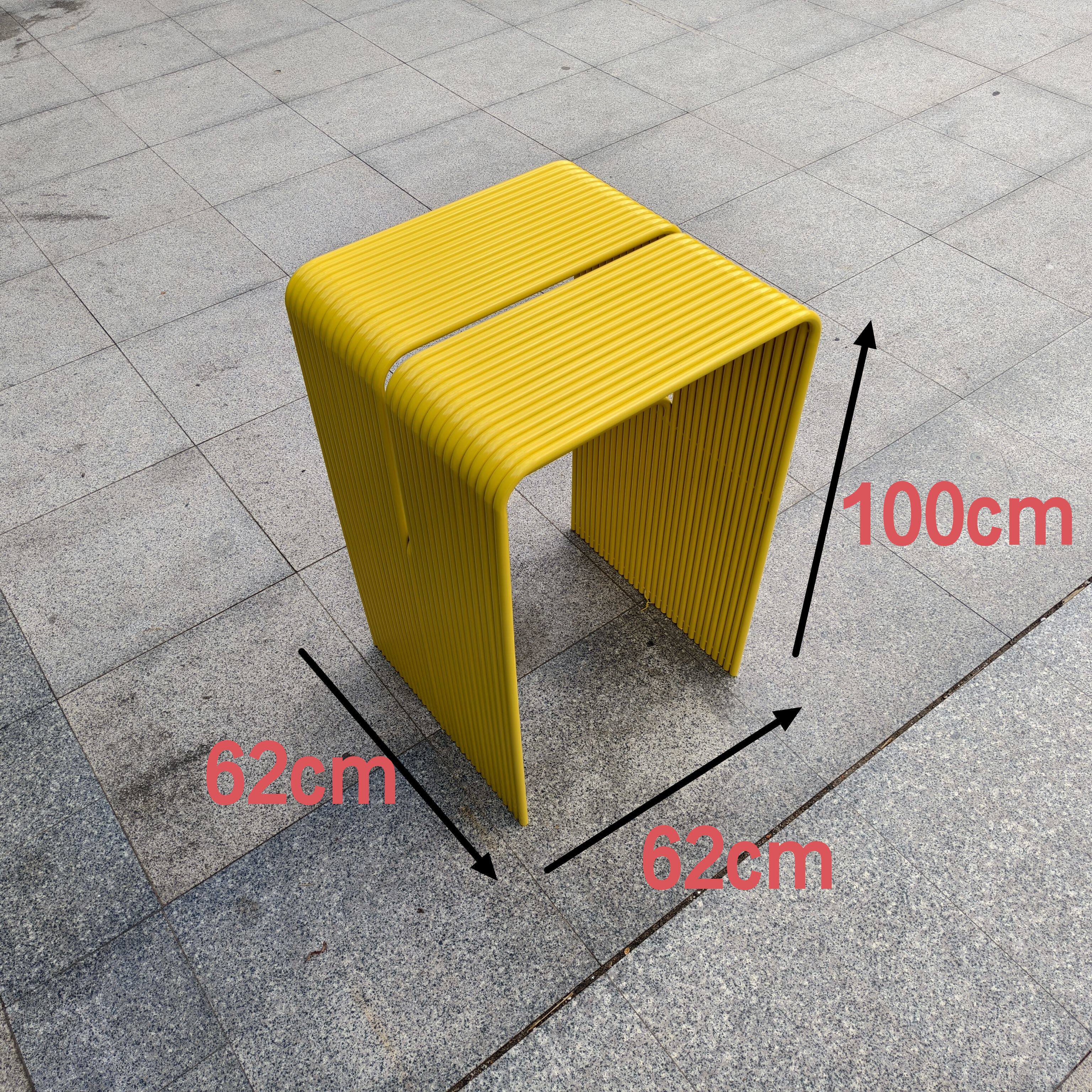 Tavolo da bar giallo-62cm62cm100cm