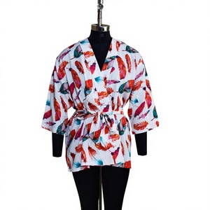 Al por mayor: Kimono Kaftán de Lujo Estampado, 100% Lino, Secado Rápido, Transpirable, Verano, Otoño, Primavera, Precio Competitivo, Última Colección - Product Image 2
