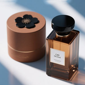 Vendita diretta della fabbrica quadrato piatto rotondo ambra bottiglia di vetro profumo 50ml 100ml 30ml bottiglia di profumo con scatola di imballaggio - Product Image 2