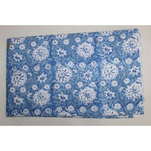 Tela de Algodón Suave con Diseño Floral Azul para Ropa de Verano, Estilo Africano, Tela para Confección de Vestidos Hecha a Mano por Metro - Product Image 5