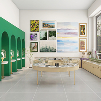 Vitrine de luxe haut de gamme pour bijoux, design personnalisé, présentoir complet en verre pour bagues, utilisable comme vitrine d'exposition